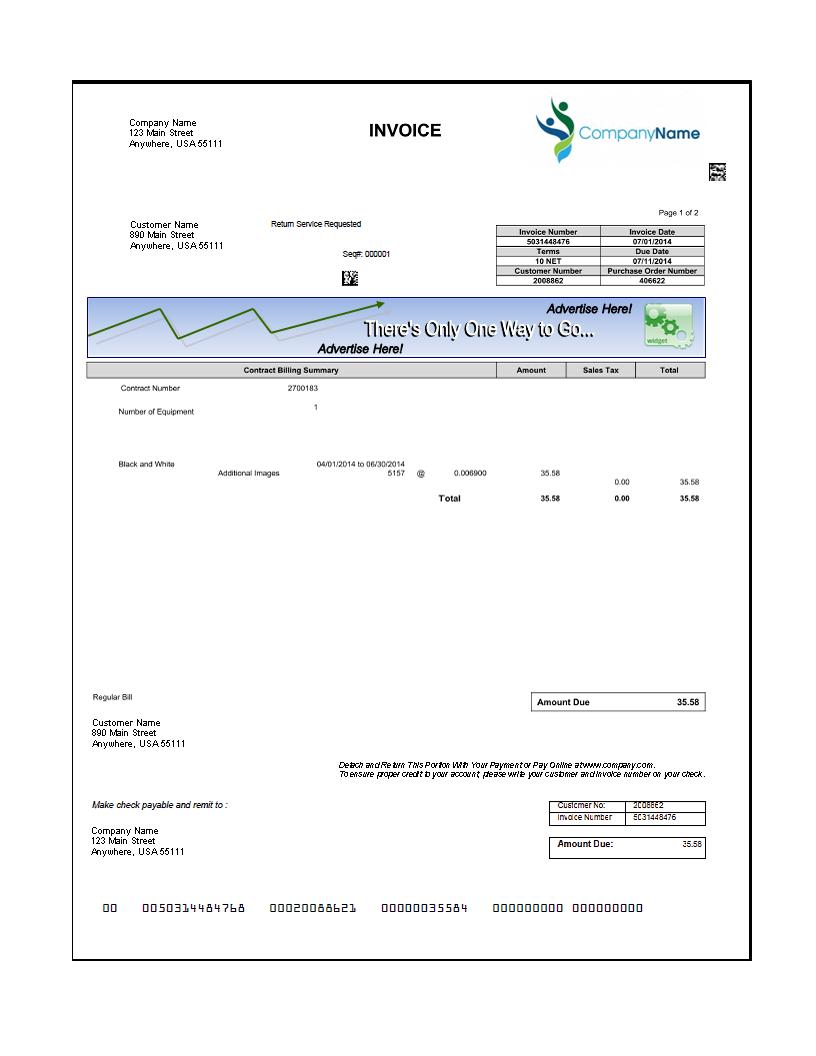 invoice redesign, bill redesign